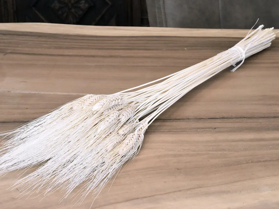 Bouquet Blé Barbe Blanchi 150 g 75 cm