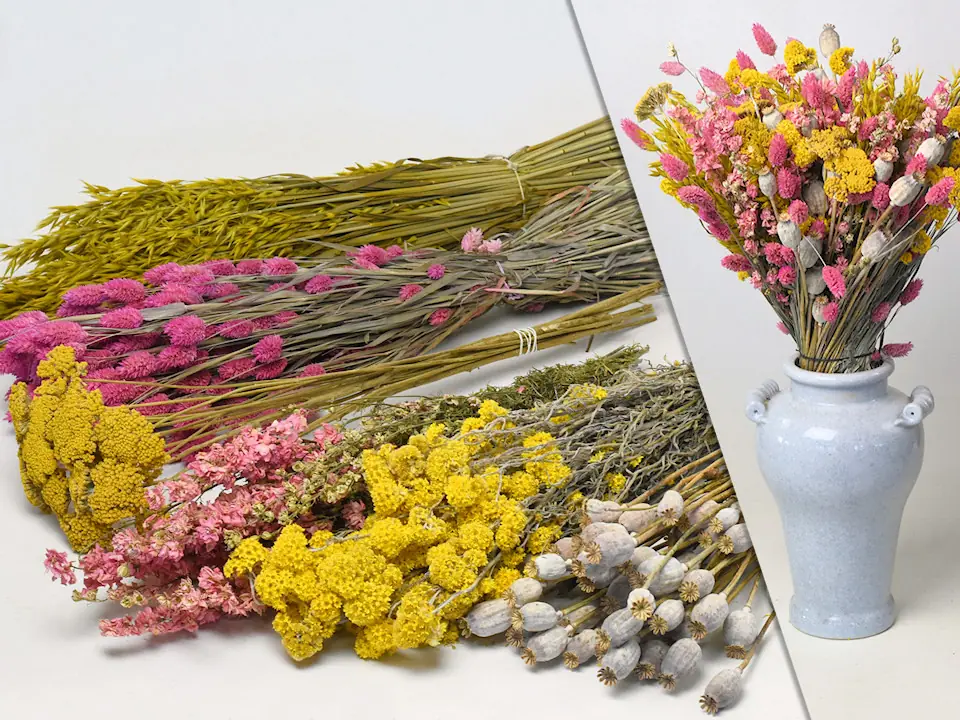 Bouquet à composer Jaune/Rose XL
