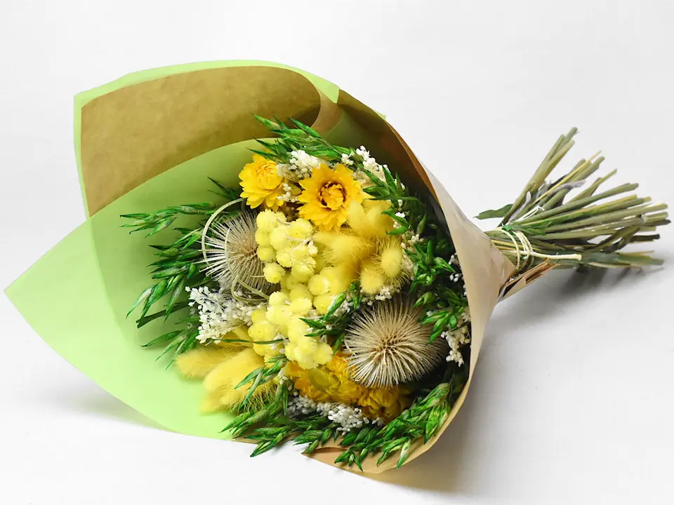Bouquet séchées Jaune 40 cm
