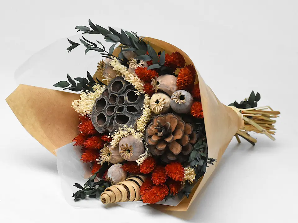 Bouquet d'hiver Rouge 40 cm