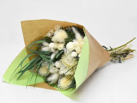 Bouquet séchées Blanc 40 cm