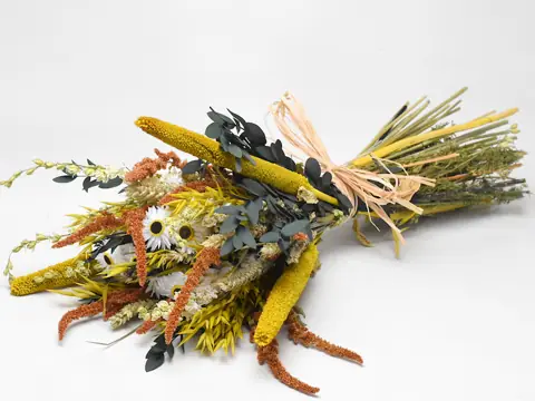 Bouquet de Campagne Naturel/Jaune 50 cm