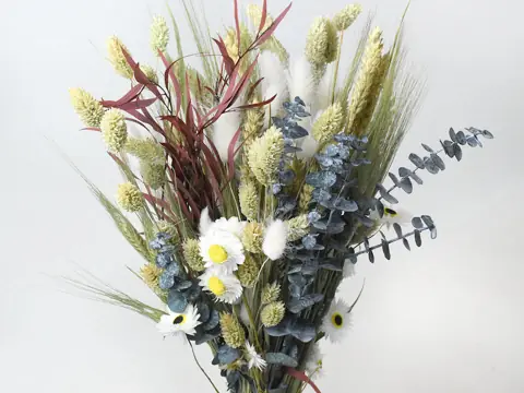 Bouquet de Campagne Naturel/Blanc 55 cm